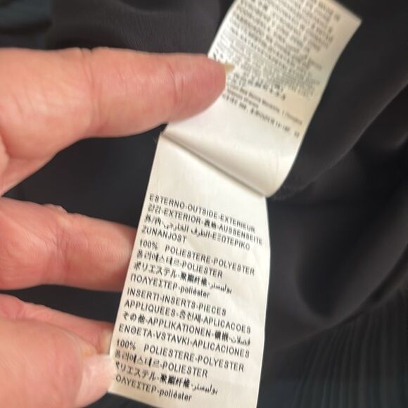 Sisley Black Ruffled Sheath Dress with Puff Sleeves, US4 - Picture 8 of 8